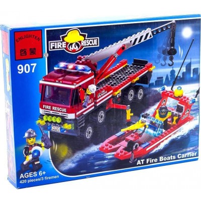Конструктор Brick 907 Пожарная техника (420 деталей)