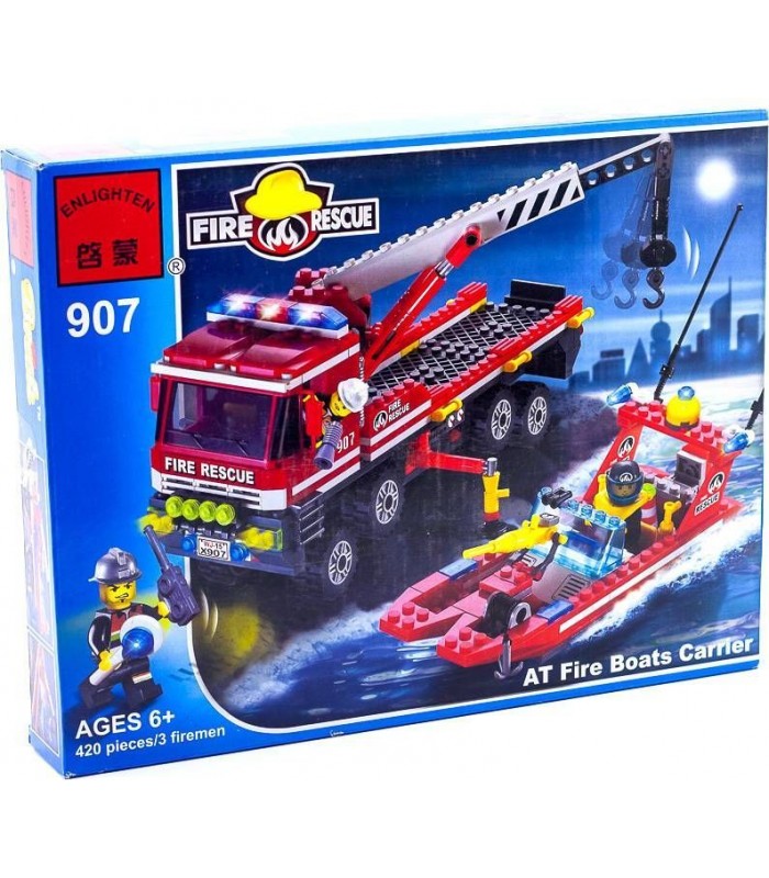 Конструктор Brick 907 Пожарная техника (420 деталей)