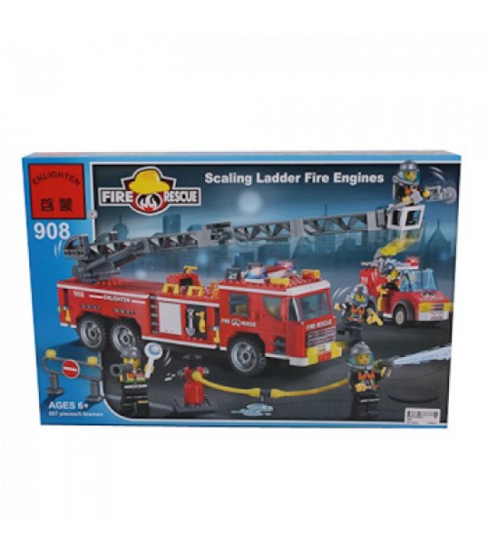 Конструктор Brick 908 Пожарная машина (607 деталей)