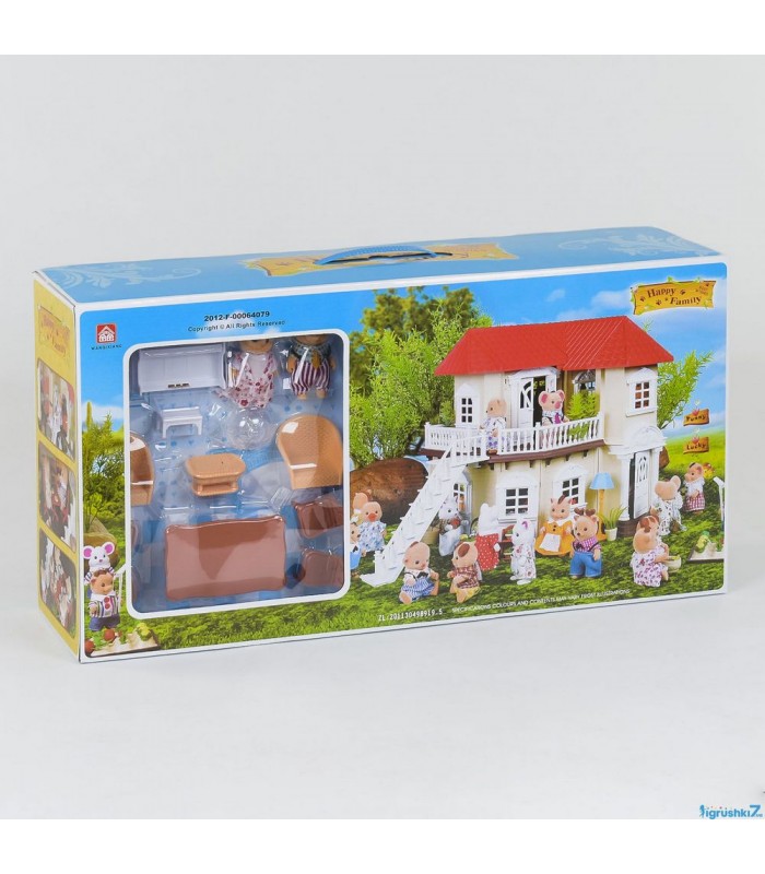 Домик для кукол 012-01 Wangixiang 50х39х34 см (2 фигурки, свет)
