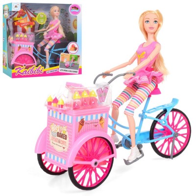 Кукла с велосипедом