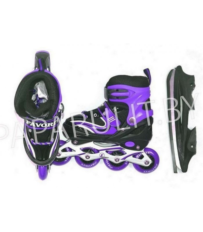 Роликовые коньки со сменным лезвием (фиолетовый)
