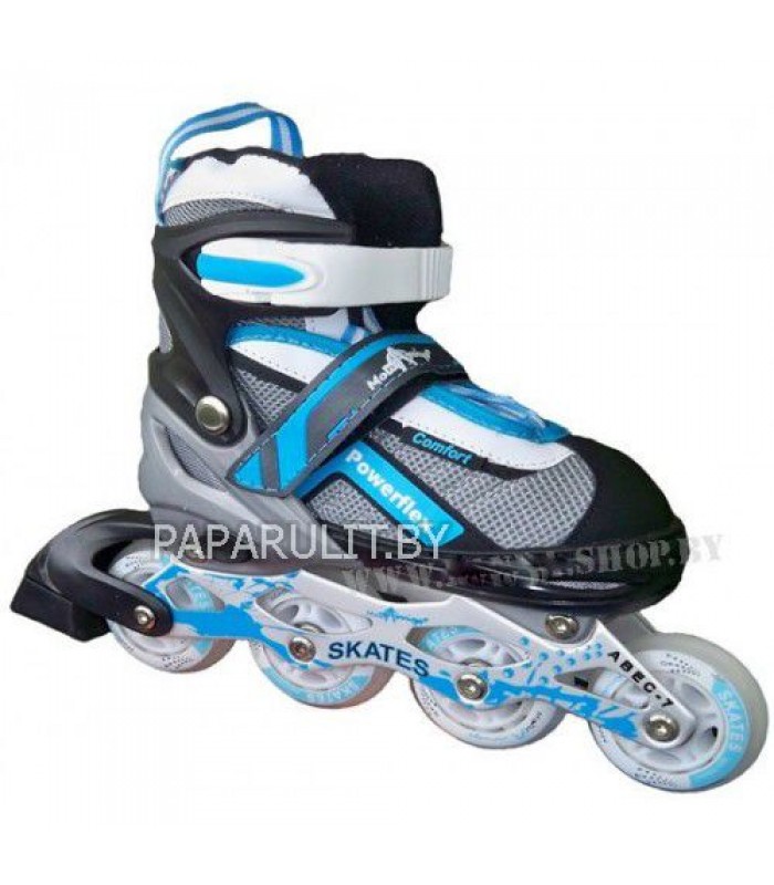 Детские роликовые коньки Powerflex Comfort размеры 30-33 цвет голубой